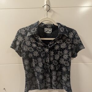 Floral Semi-Sheer Top